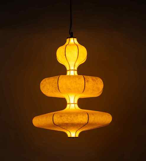 AUM Mountain Gleam 3 Layer Handcrafted Pendant Lamp with Bulb (E27 Holder)